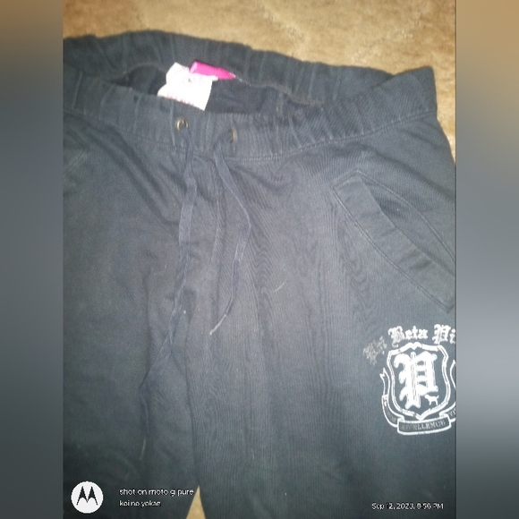 Pink Victoria Secret my Favorite Sweats Black Academy Sweatpants Phi Bet… - Picture 3 of 5